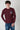 Bordeaux Rice Stitch Merino Wool Sweater with Fabric Pocket V2 