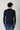 Merino Wool Sweater Rice Stitch Bicolor Blue with Fabric Pocket V2 