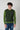 Merino Wool Sweater Rice Stitch Bicolor Green with Fabric Pocket V2 