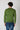 Merino Wool Sweater Rice Stitch Bicolor Green with Fabric Pocket V2 