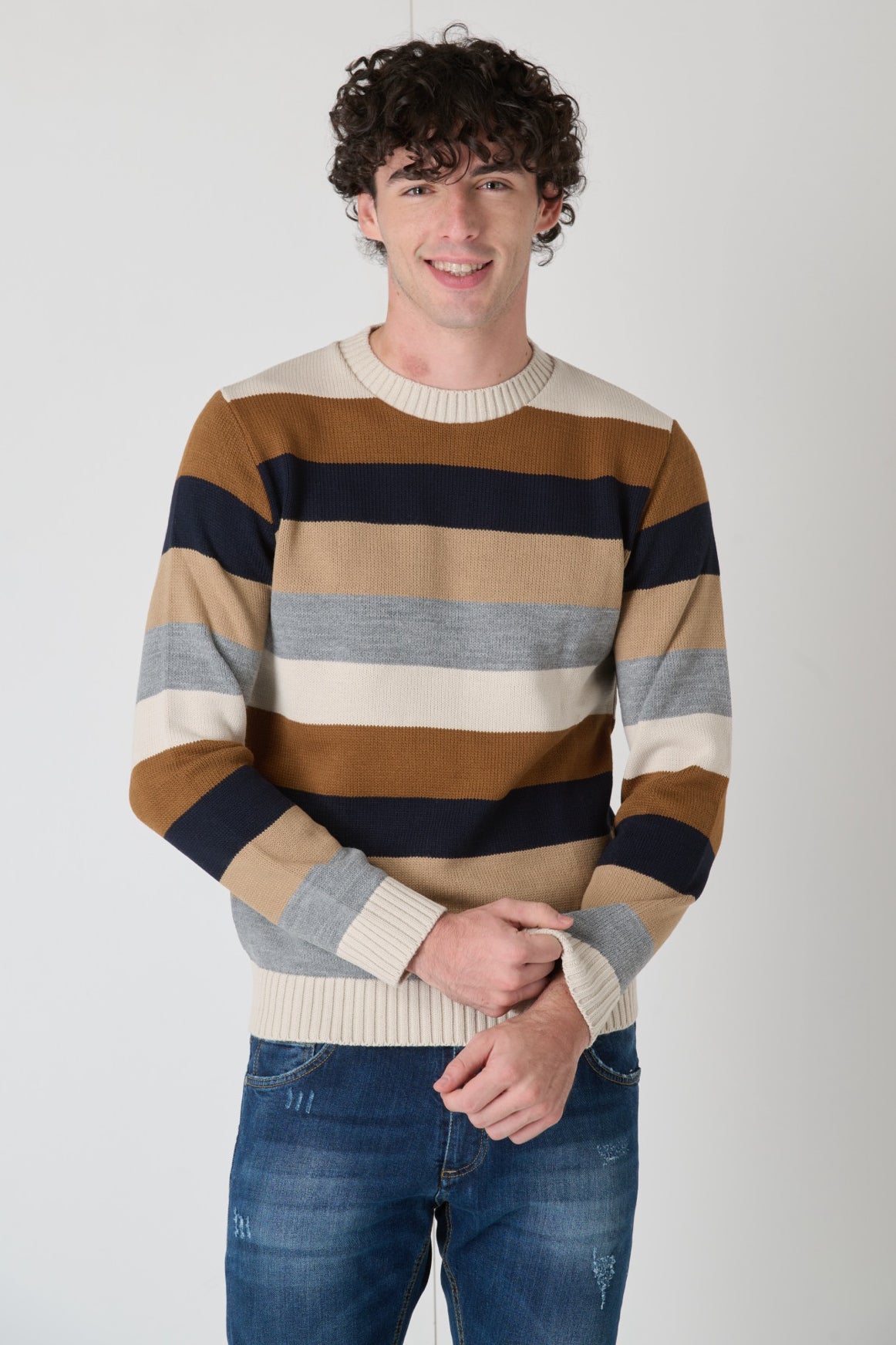 Multicolor Butter Striped Sweater