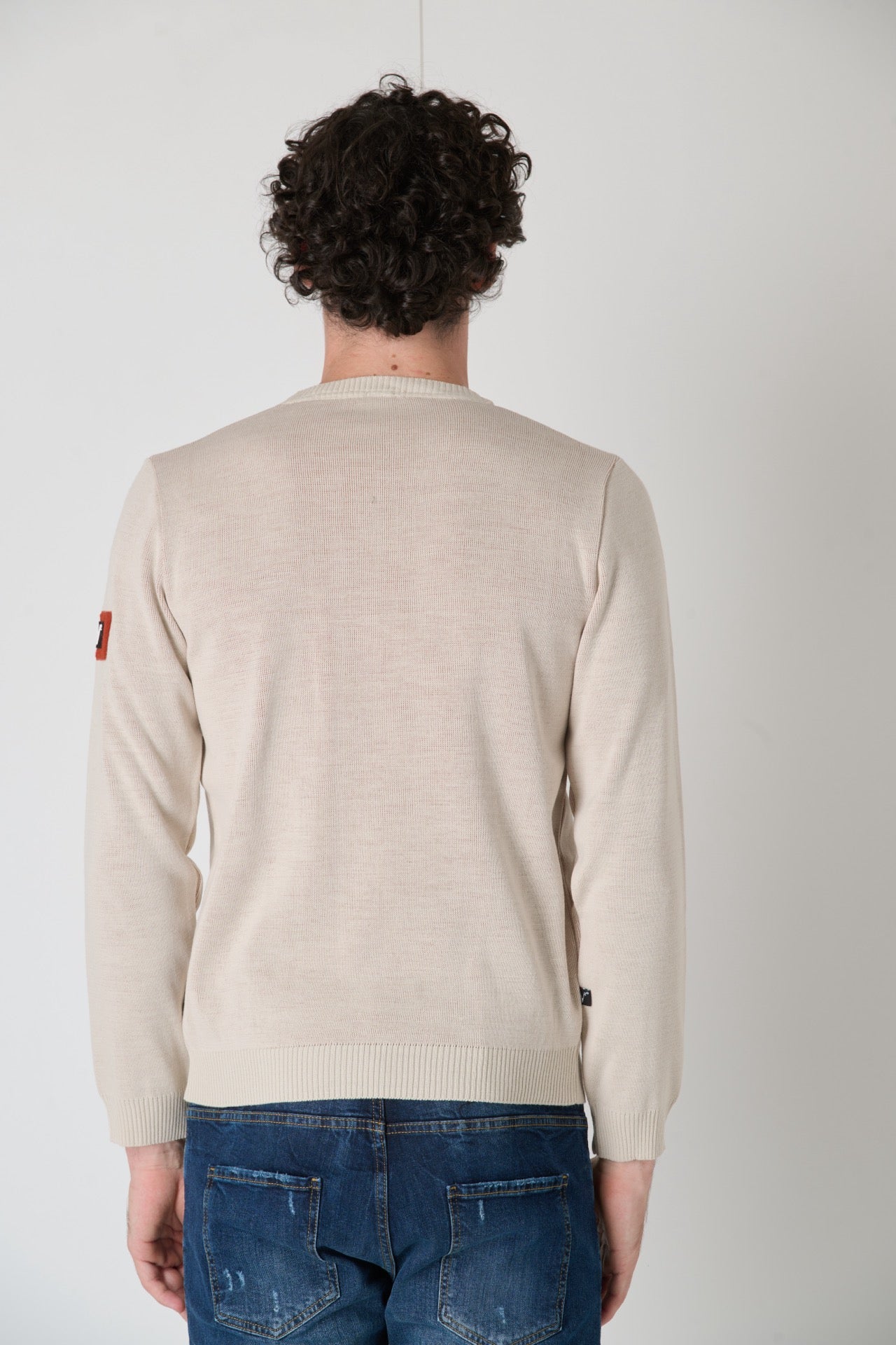 Butter Crewneck Sweater with Fabric Patch V2