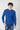 Maglione Girocollo con Strappi Blu Royal