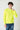 Maglione Girocollo con Strappi Giallo Fluo