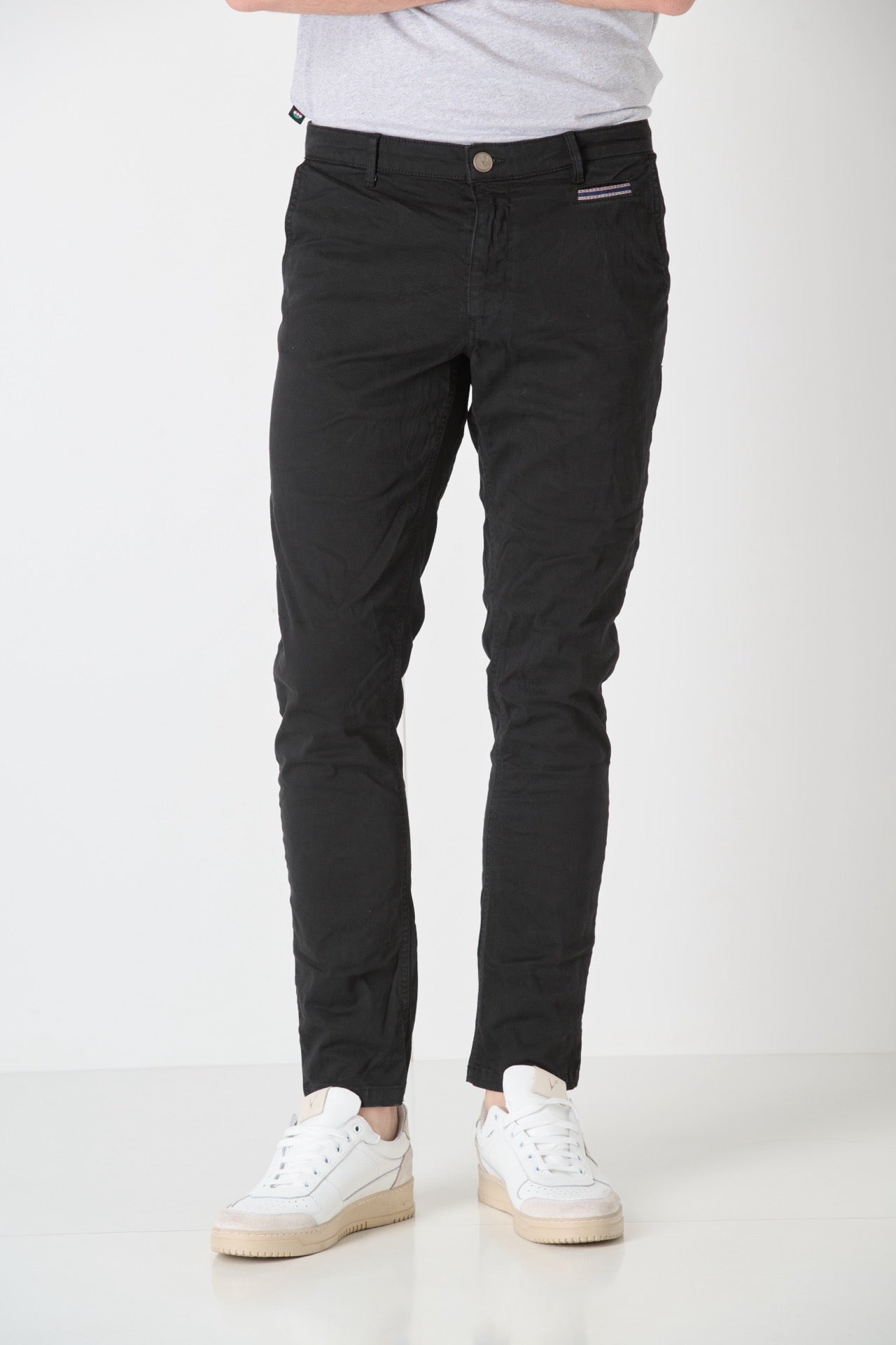 ROME - Black Cotton Chino