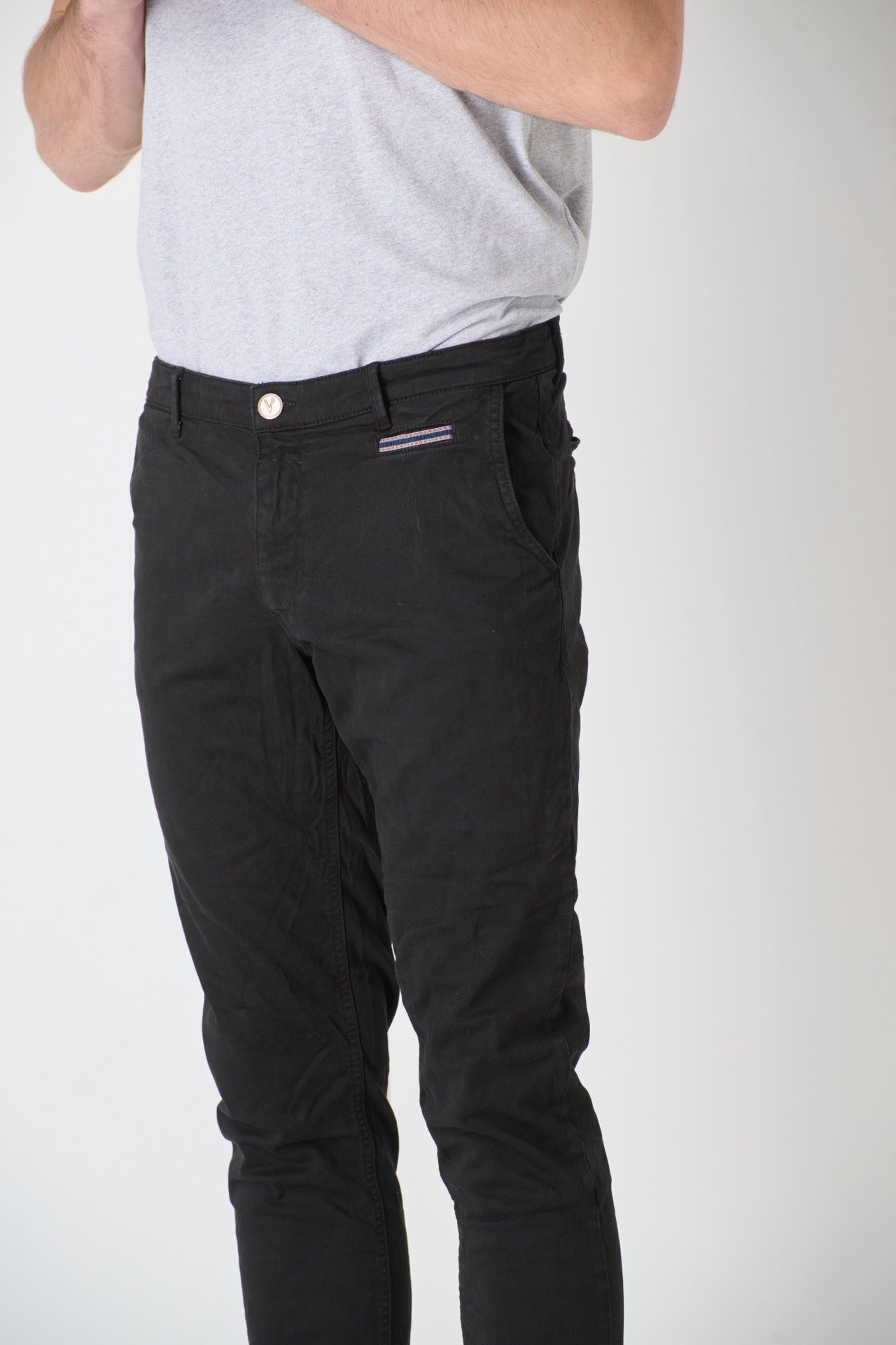 ROME - Black Cotton Chino