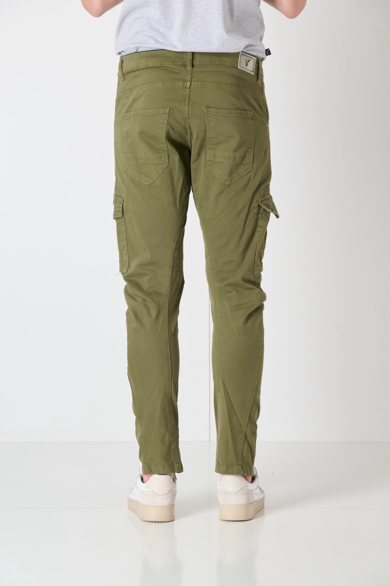 TEXAS - Cargo with Patchwork in V2 Military Green Fabric