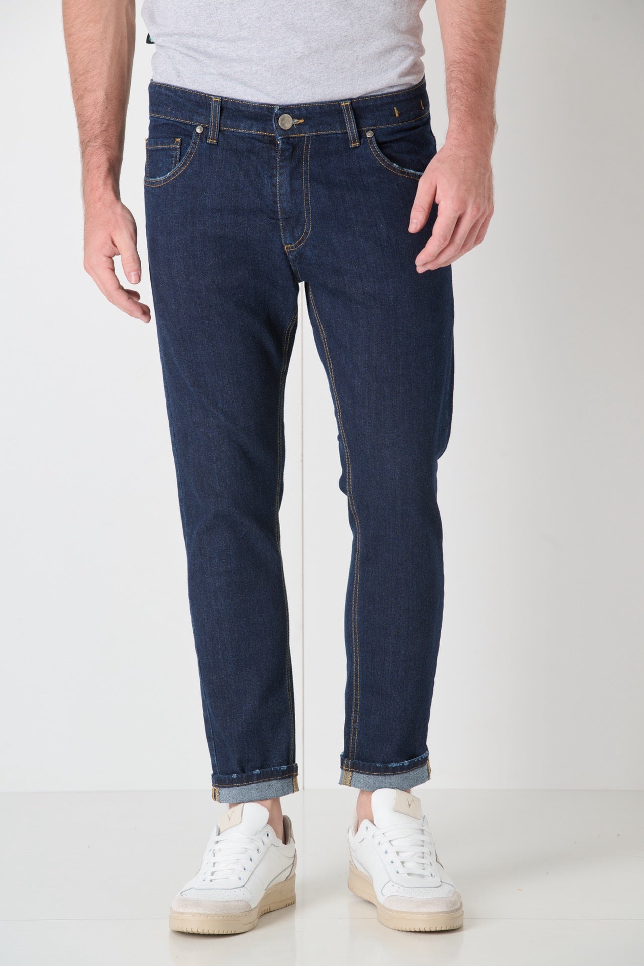 NEW YORK - Jeans Slim Fit - Lavaggio Zero con Tasca in Tessuto V2