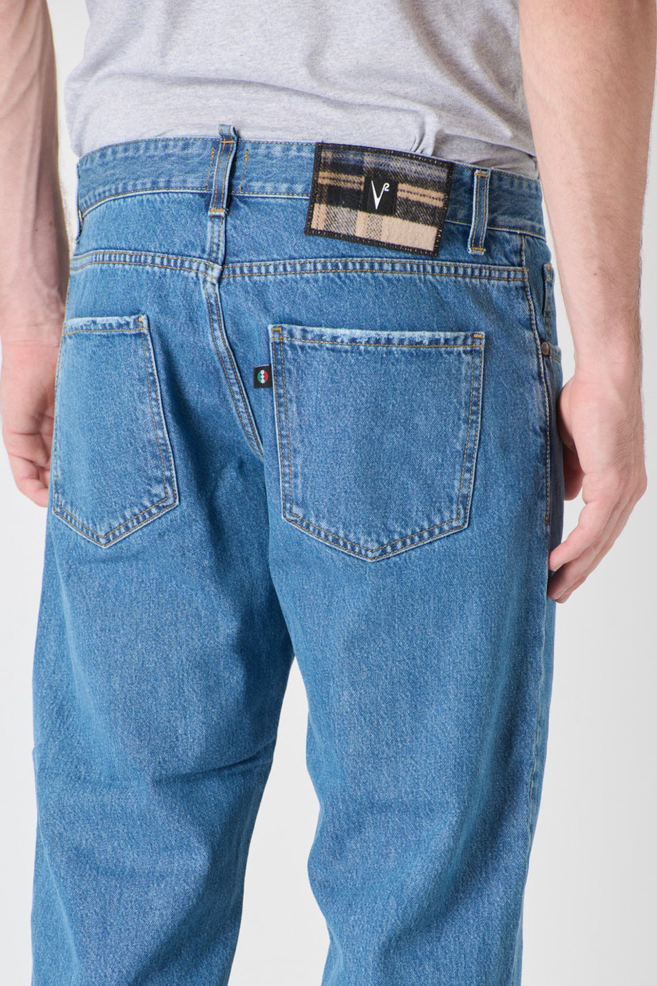 DETROIT - Loose Fit Jeans - Light Blue with Fabric Label V2