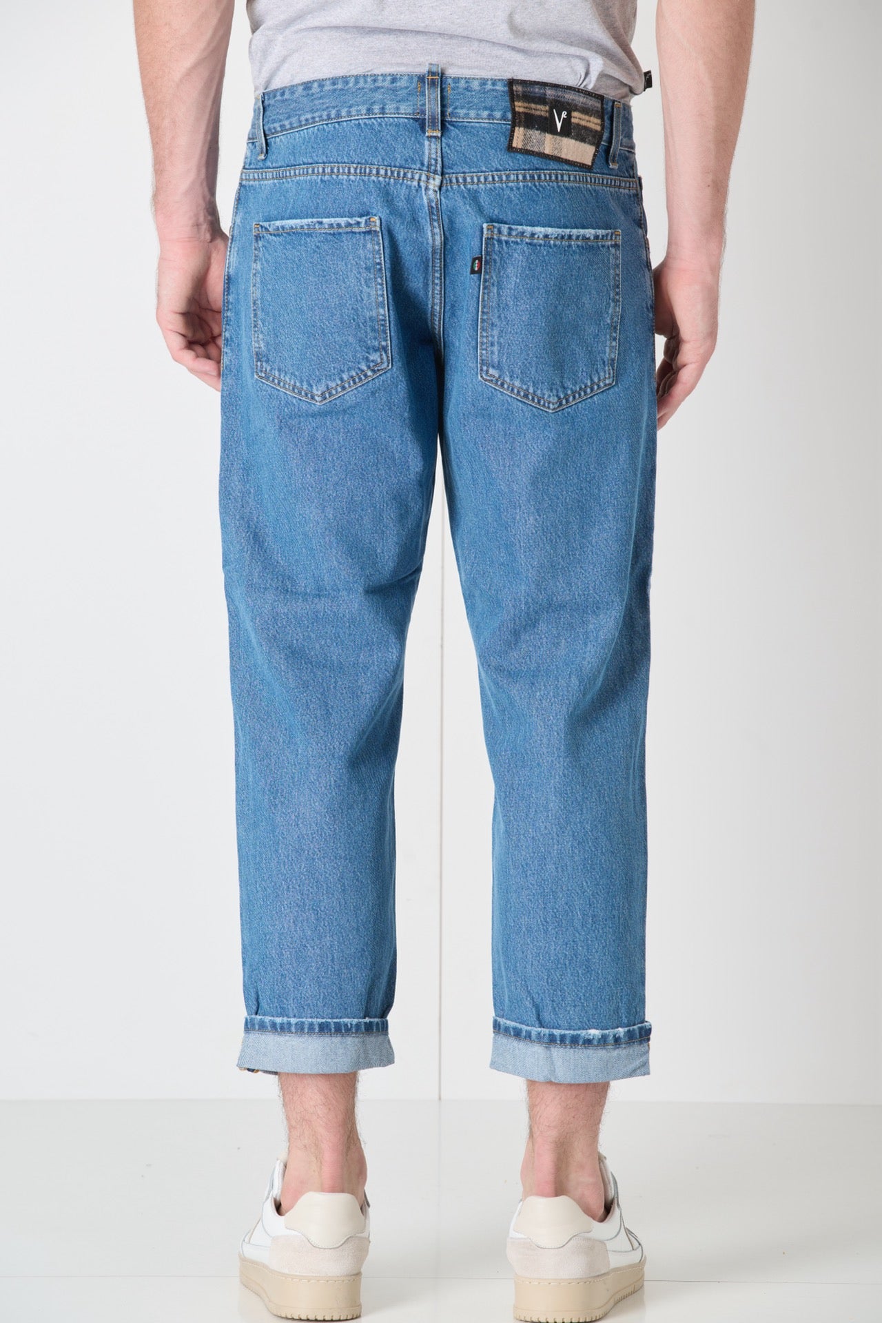 DETROIT - Loose Fit Jeans - Light Blue with Fabric Label V2