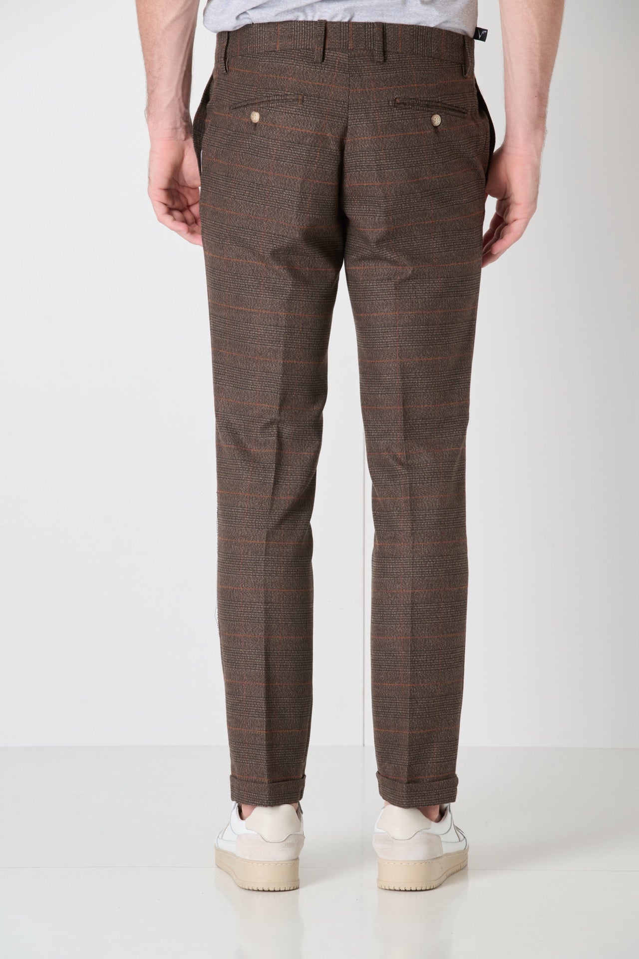 Tailored Trousers Prince of Wales Dark Brown