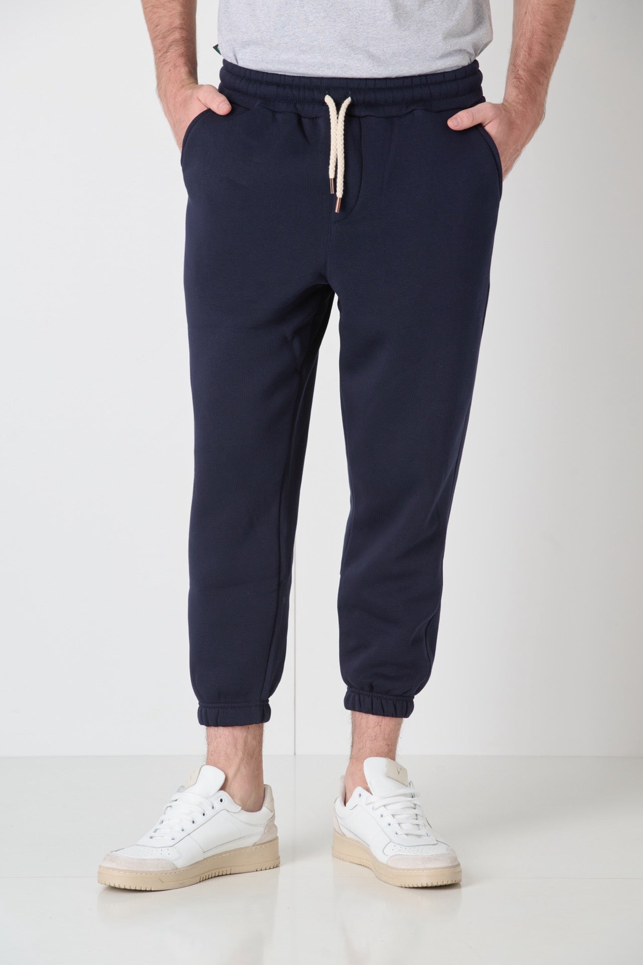 Blue Fleece Pants with Fabric Pocket V2