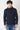 Blue Knitwear Sweatshirt with Fabric-Lined Hood V2