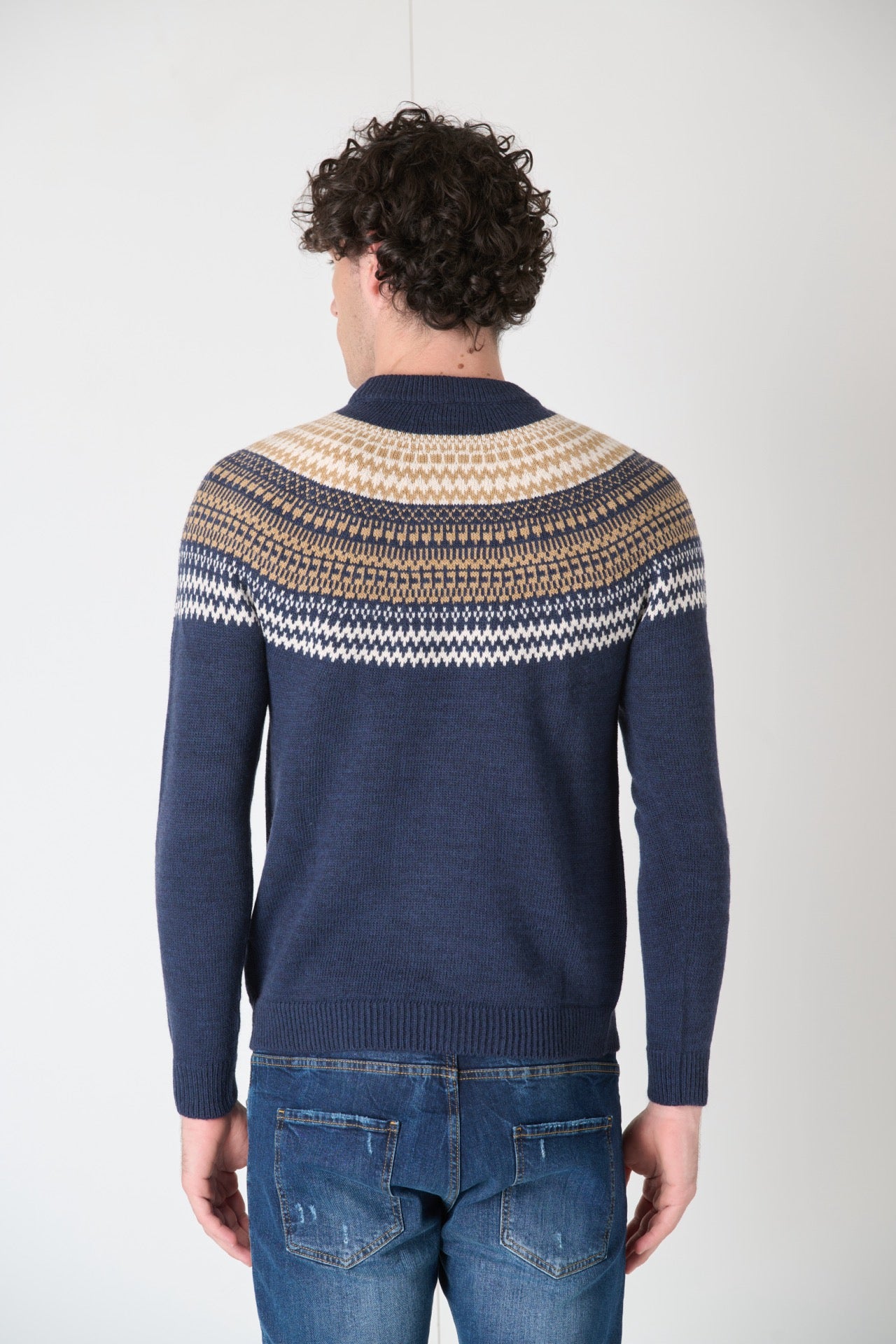 Cortina Blue Crewneck Sweater 