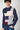 Crewneck Sweater with colored inlays Blue 