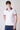 White polo shirt with contrasts and V2 Fluo Orange embroidery