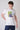 T-Shirt Bianca con stampa Camper e inserto in tessuto V2 ricamato