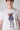 T-Shirt Bianca con stampa Bulldog e inserto in tessuto V2 ricamato