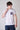 T-Shirt Bianca con Taschino in tessuto V2 e schizzi di vernice