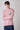 Powder Pink crewneck sweatshirt with pocket and V2 fabric patches