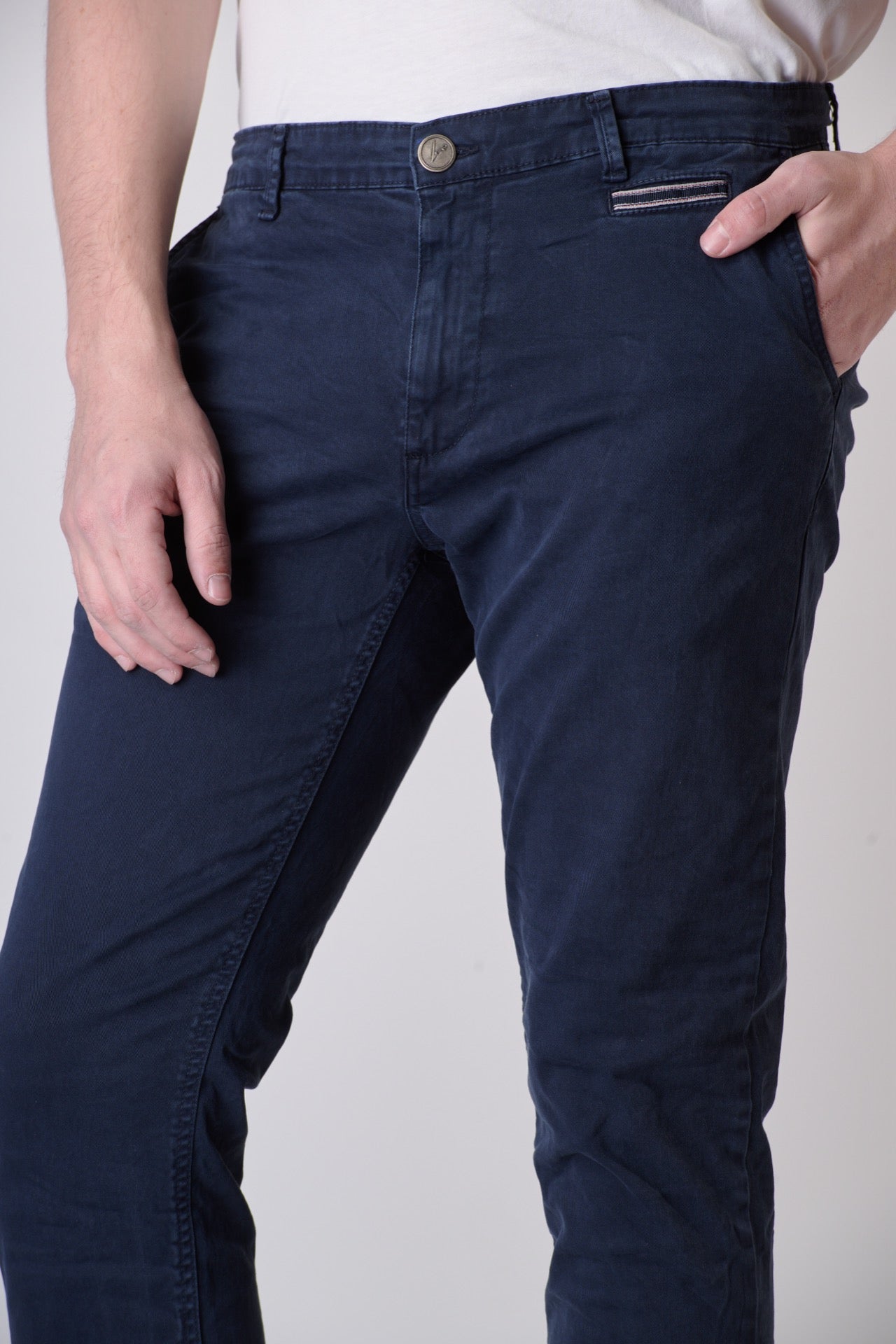 ROMA - Blue Chino Trousers