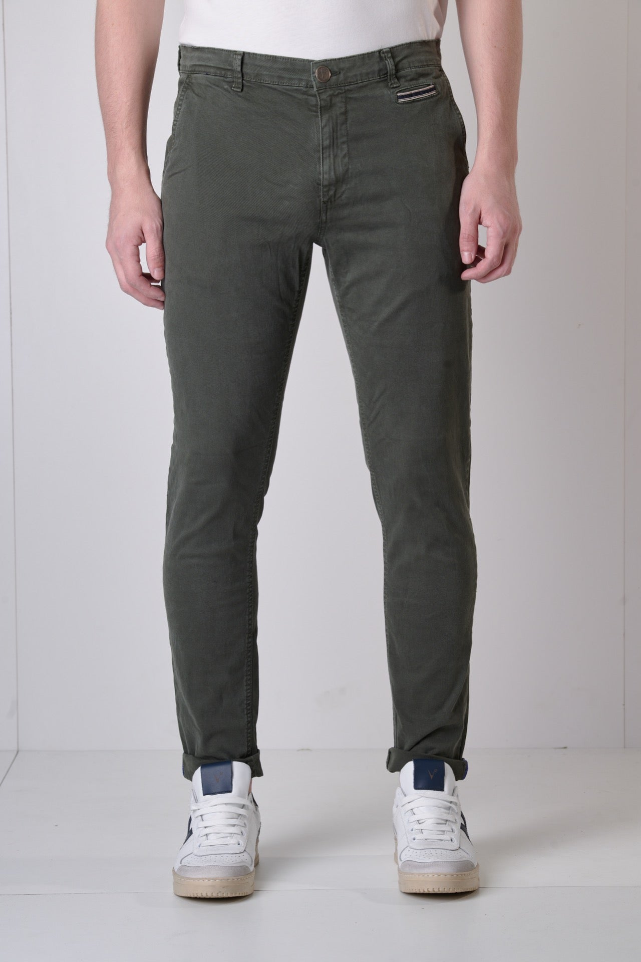 ROMA - Military Green Chino Trousers