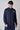 Camicia Sartoriale Coreana in Lino Blu con Pochette, interni e Polsini in tessuto V2