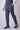 Pantalone Sartoriale Gessato Blu con bottone e interni in tessuto V2