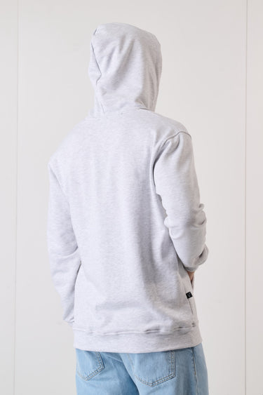 Grey Zip Sweatshirt with Patch Pocket and Inner Hood in V2 Fabric