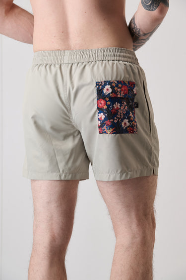 Costume Verde Pesto con tasca posteriore a contrasto in fantasia V2