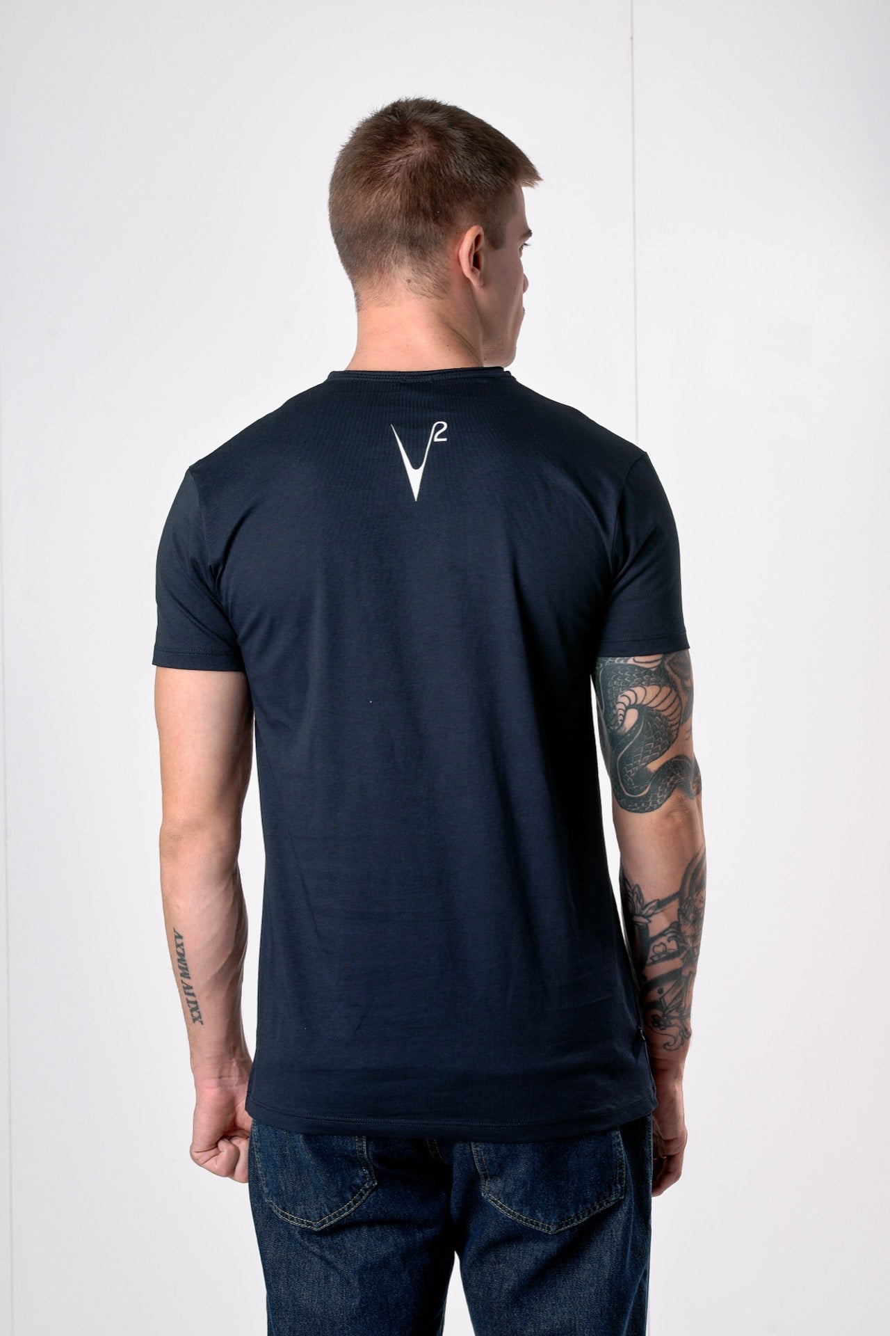 T-Shirt Blu con Taschino in tessuto V2