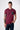 T-Shirt Bordeaux con Taschino in tessuto V2 e schizzi di vernice