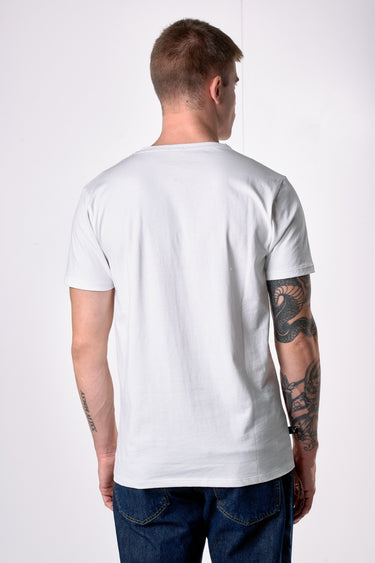 T-Shirt Panna con stampa Dobermann e ricamo in tessuto V2