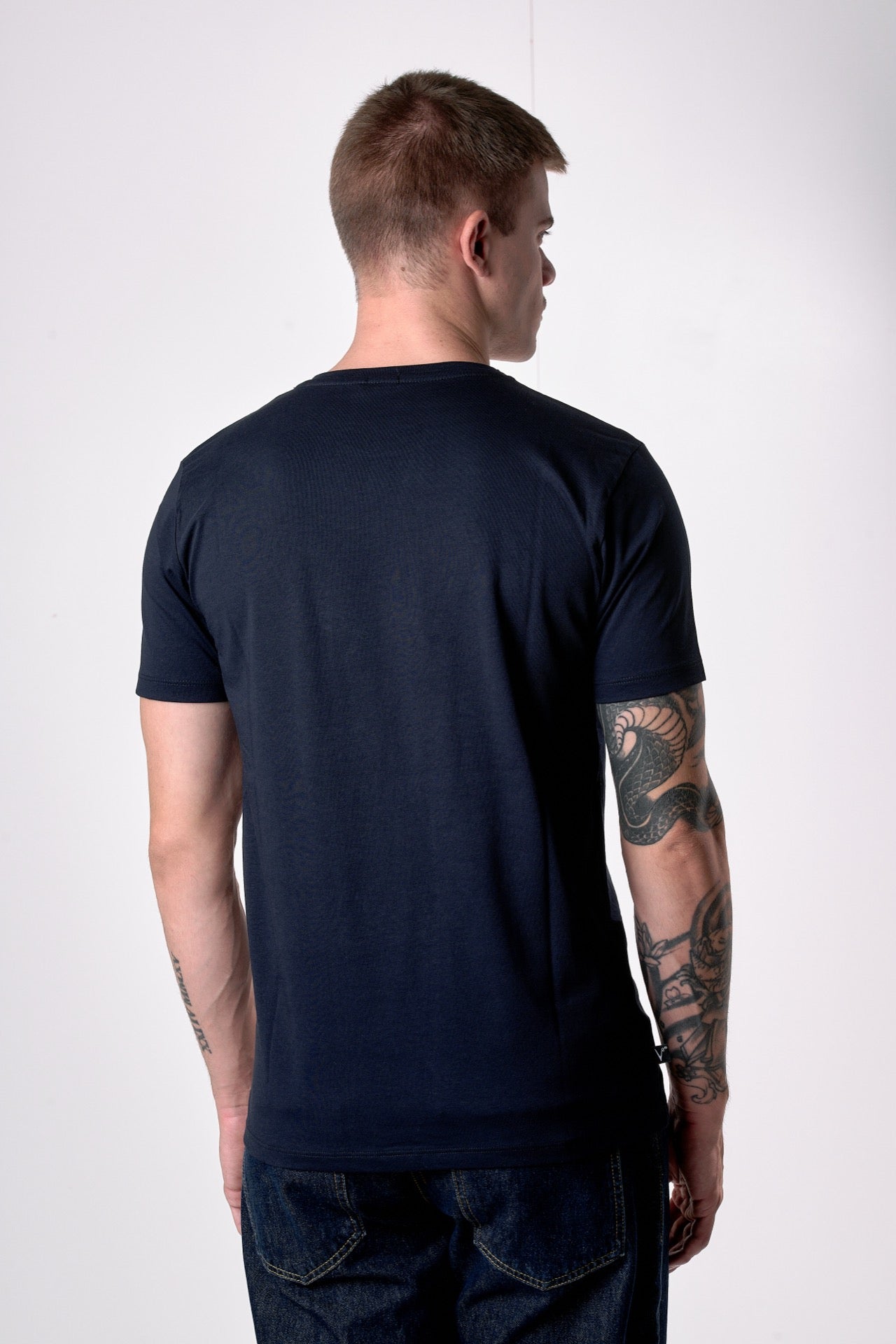 T-Shirt Blu con stampa Teddy e ricamo in tessuto V2