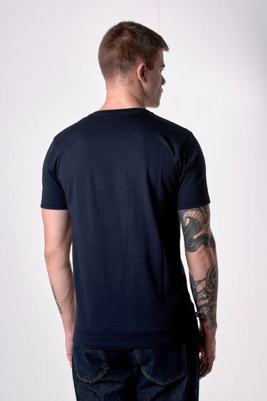 T-Shirt Blu con stampa Teddy e ricamo in tessuto V2