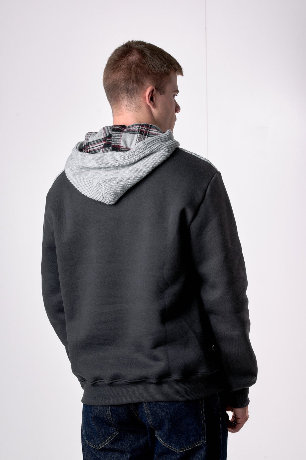 Felpa Con Cappuccio Uomo Generisch Evolution V - Grigio Scuro Melange, XXL, Cotone E Poliestere, Tasca A Marsupio, Interno Spazzolato