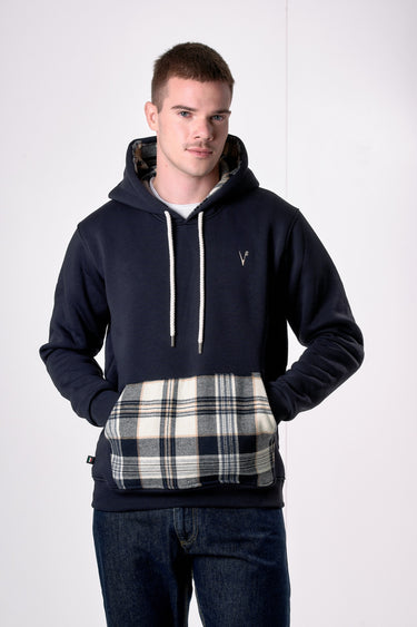 Blue Hoodie with Pocket and Fabric Interior V2