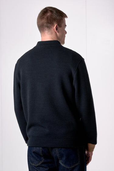 Bomber Zip in felpa Double Blu