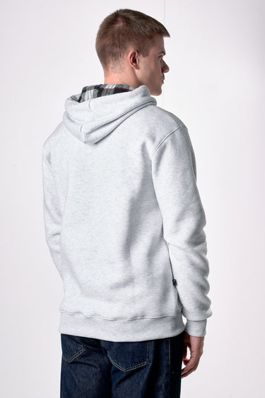 Grey Hoodie with Utah Print and Embroidery