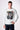 Cream Crewneck Sweatshirt with Doberman Print and Fabric Embroidery V2