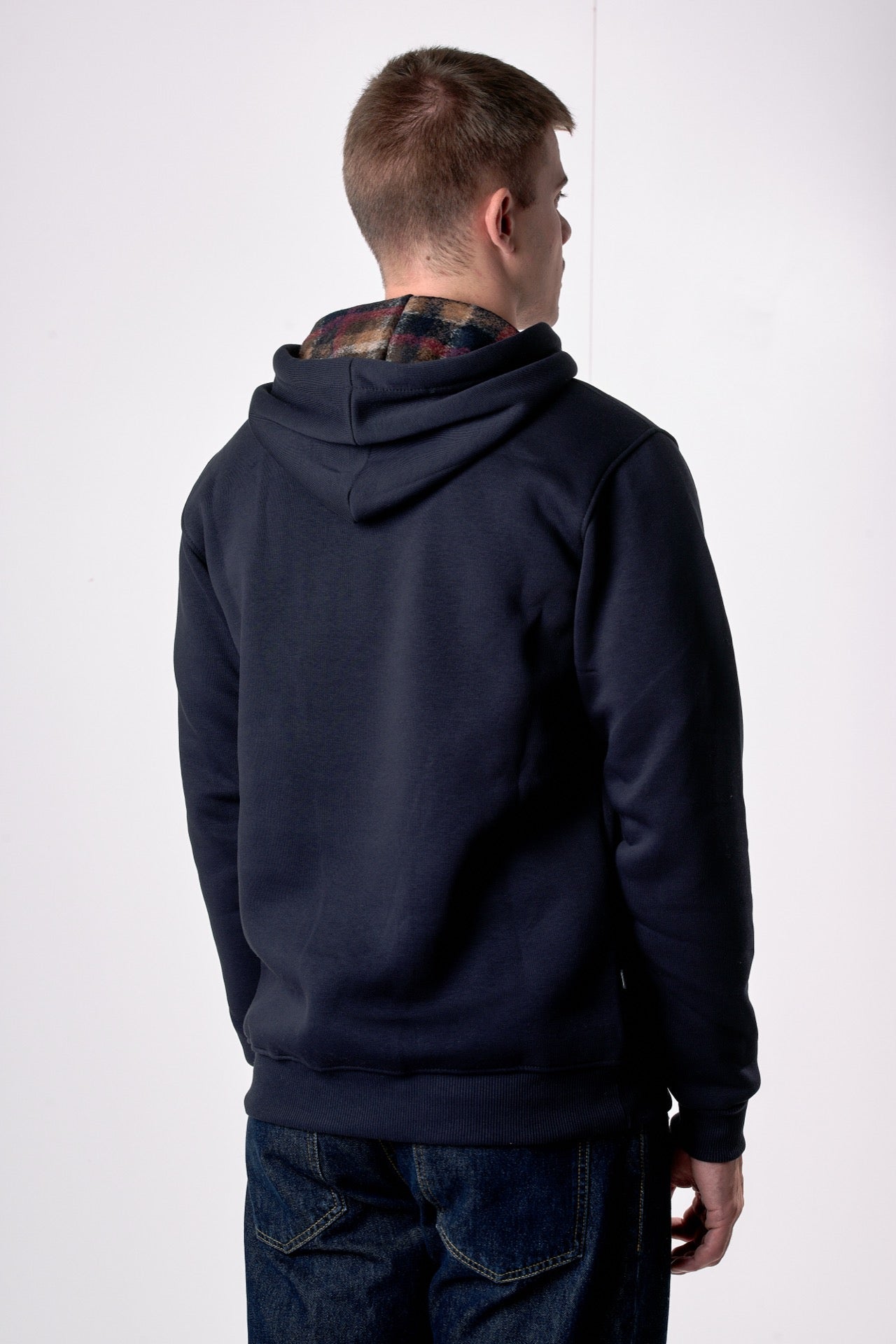 Felpa Cappuccio Blu con stampa Teddy e ricamo in tessuto V2