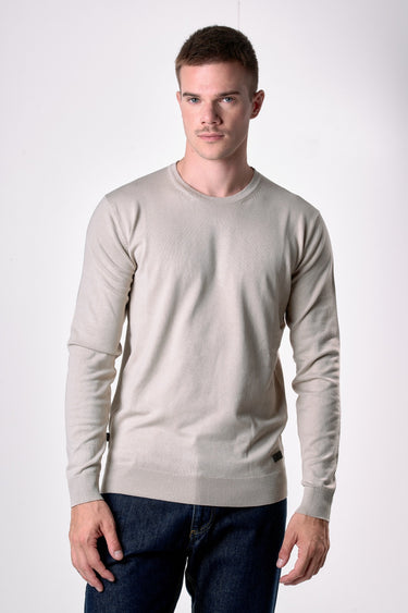 Maglione Girocollo in viscosa Sabbia