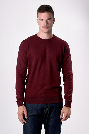 Maglione Girocollo in viscosa Bordeaux