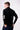 Black rice stitch merino wool turtleneck with V2 fabric patches