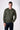 Crewneck sweater in pure extra-fine Merino carded wool, garment dyed in Military Green