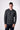 Crewneck sweater in pure extra-fine Merino carded wool, garment dyed Lead