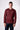 Crewneck sweater in pure extra-fine Merino carded wool, garment dyed Bordeaux