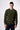 Army Green Chenille Crew Neck Sweater with V2 Fabric Patches