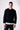 Crew Neck Sweater Three-Color English Knit with Suede Patches