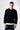 Crew Neck Sweater Three-Color English Knit with Suede Patches